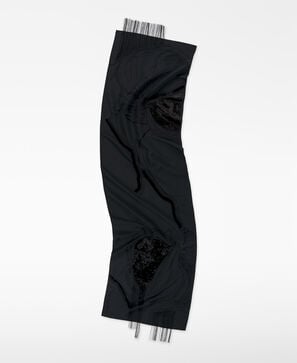 Embroidered cocktail shawl with fringe