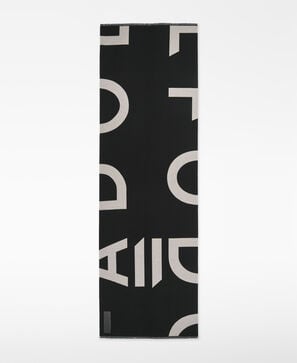 Jacquard maxi logo scarf