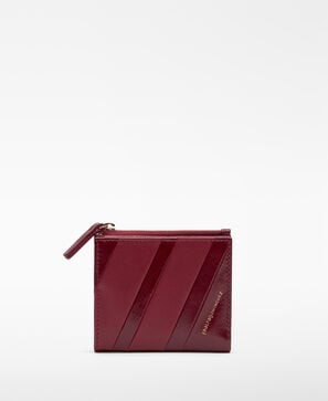 Portefeuille patchwork en cuir pour femme