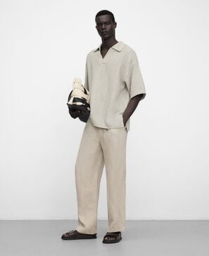 Pantal&oacute;n relaxed fit lino europeo