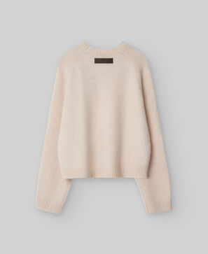 Jersey corto punto con alpaca mujer