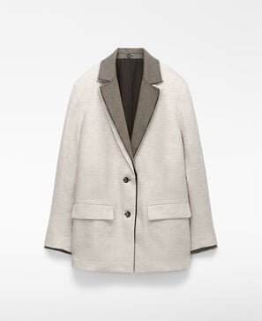 Blazer tailleur combin&eacute; en lin europ&eacute;en