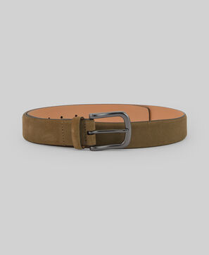 Brown suede belt man