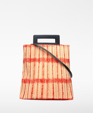 Mala shopper média em crinkle bicolor para mulher