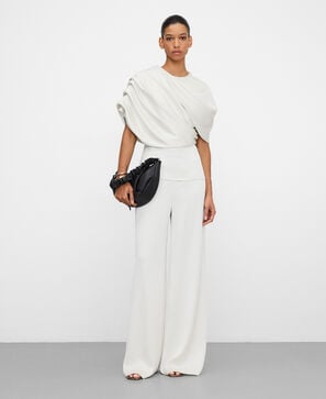 Satin palazzo trousers
