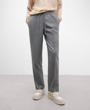 Grey recycled polyester jogger for women