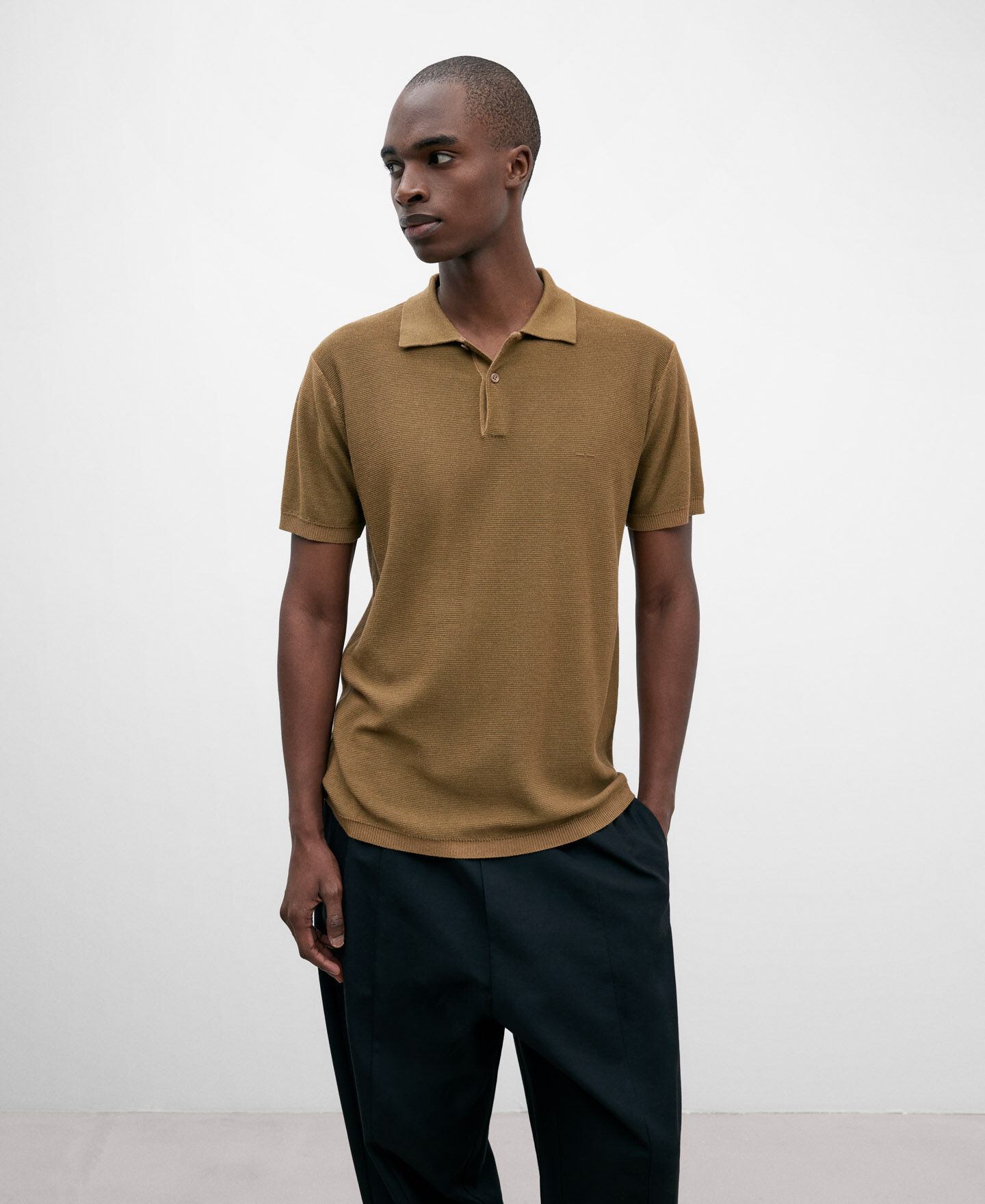 Cotton and viscose regular polo shirt AD Europa