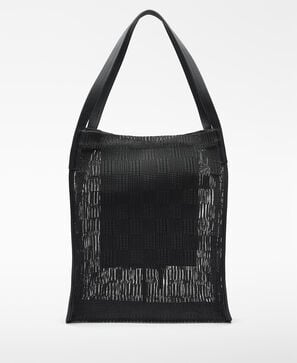 Vertikale Shopper-Tasche in Rot