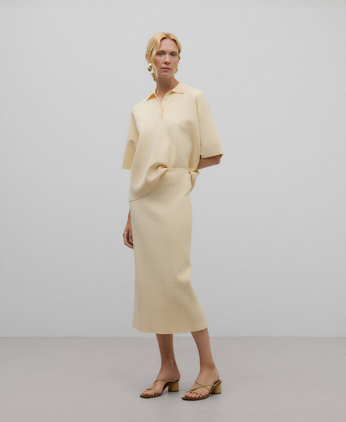 Adolfo dominguez Falda en punto crudo mujer