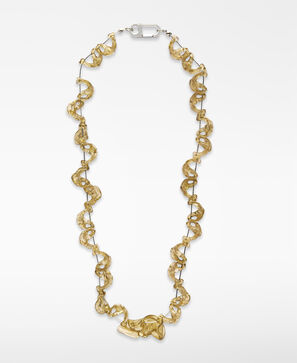 Translucent resin necklace woman