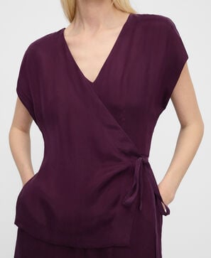 Long wrap jumpsuit