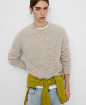 Jersey cuello caja con alpaca