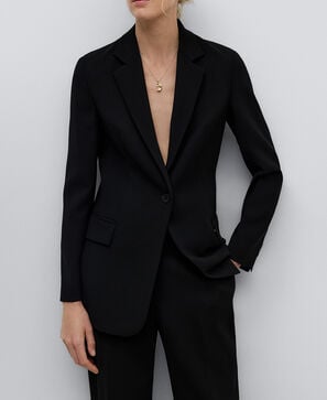 One button tailored blazer for women