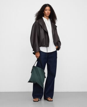Plissierte Hobo-Tasche