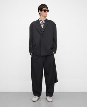 Striped oversize blazer