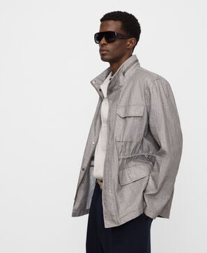 Waxed linen safari jacket