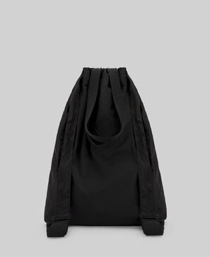 Black nylon shopper man