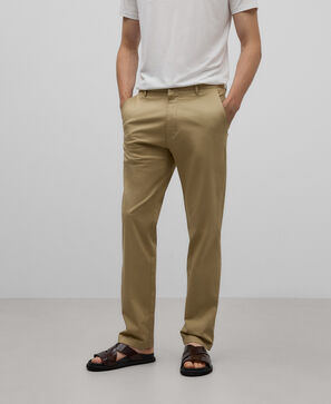 Cotton twill chino trousers man