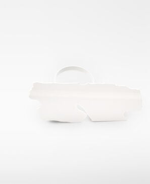 Lacquered metal plate ring woman