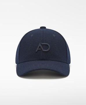 Wool blend embroidered logo cap