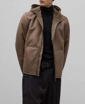 Chaqueta Piel No Piel con capucha hombre