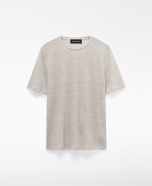 T-shirt em linho europeu melange