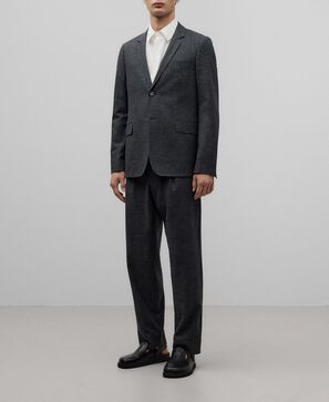 Blazer regular fit gris melange hombre