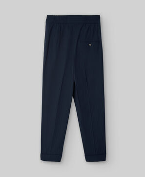Pantal&oacute;n rayas delantero cruzado mujer