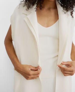 Knit double-lapel vest