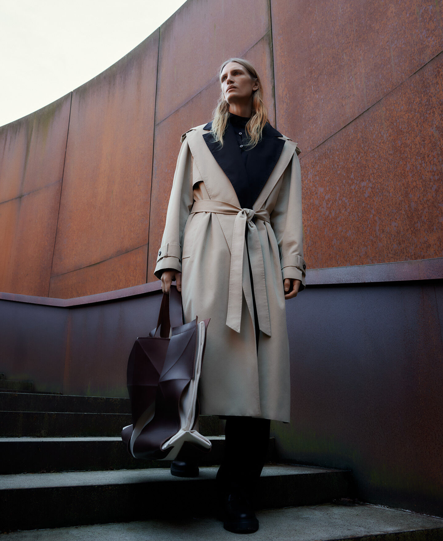 Trench clearance gris homme