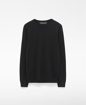 Merino wool crew collar sweater