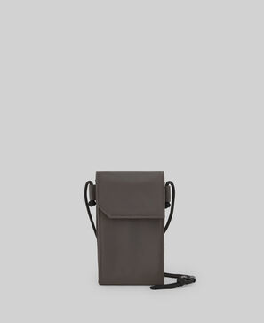 Taupe flap mobile phone holder man