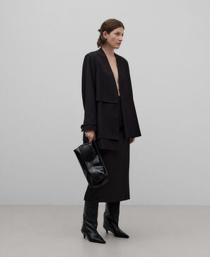 Blazer desestructurada negra mujer