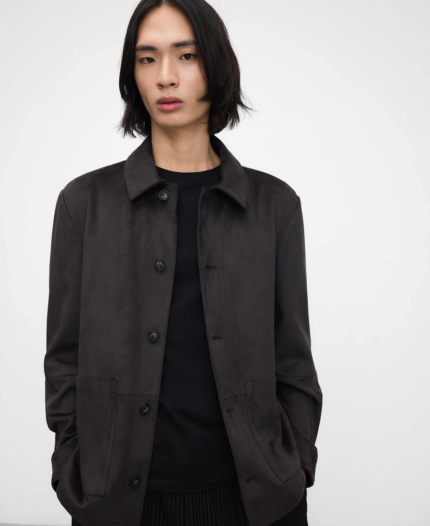 Adolfo Domínguez ポンチョ風ショートジャケット ブラック XS Adolfo Domínguez ポンチョ風ショートジャケット ブラック XS 【公式通販】