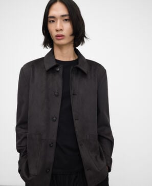 Sobrecamisa regular fit antelina