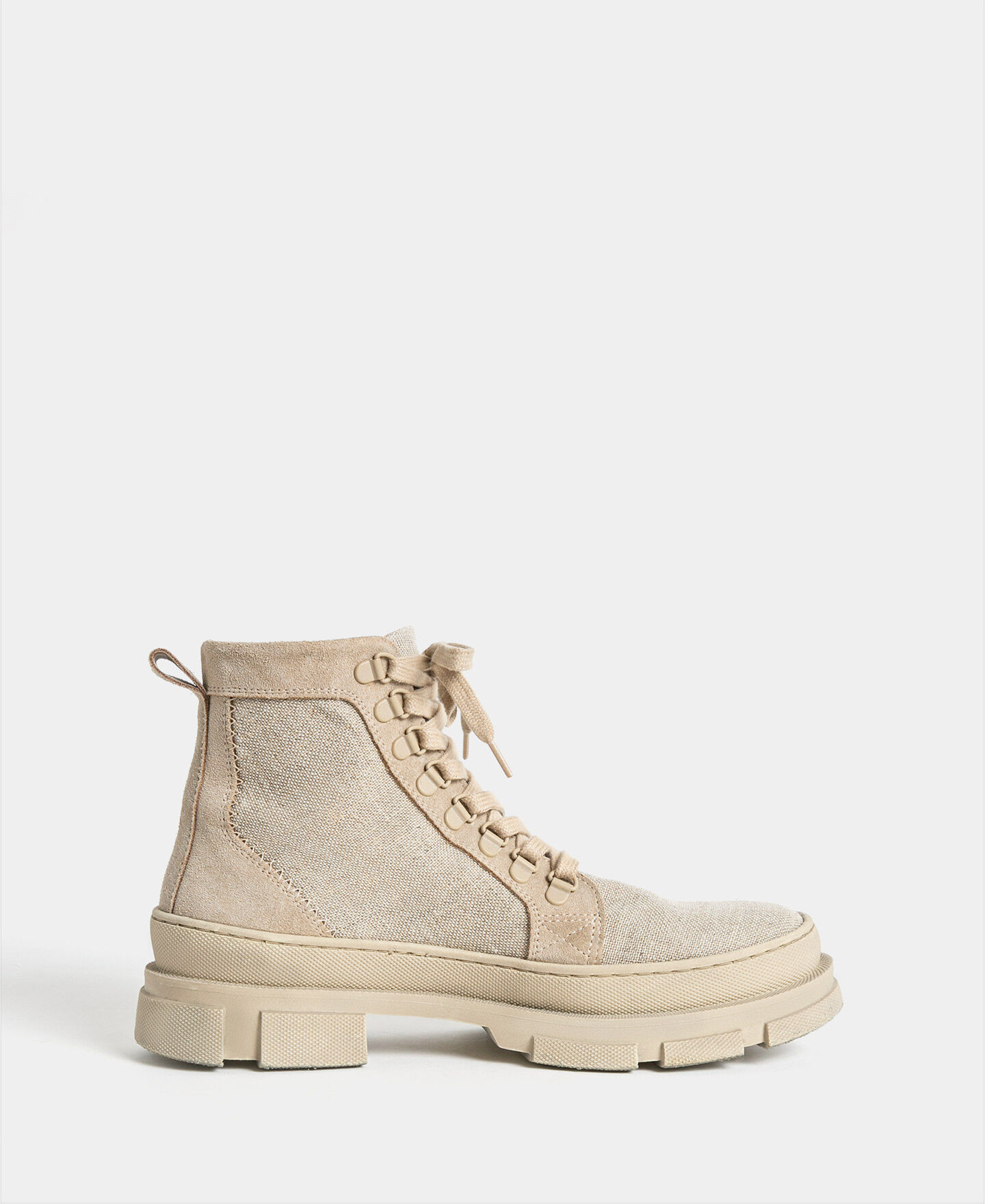 Mujer Adolfo Dominguez Bota Suela Track En Cáñamo Beige | Zapatos | IES  PARE ARQUES