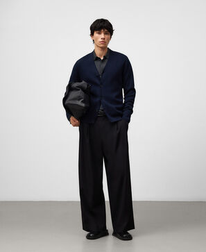 V-neck knit cardigan man