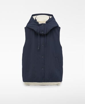 Gilet matelass&eacute; r&eacute;versible &agrave; capuche