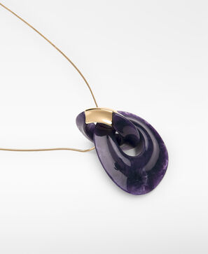 Resin hoops necklace woman