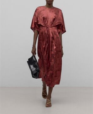 Long printed dress woman