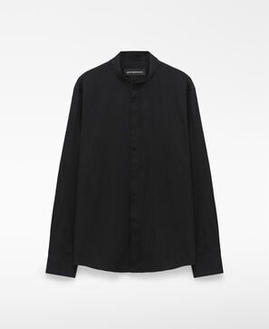 Camisa regular fit cuello mao algod&oacute;n