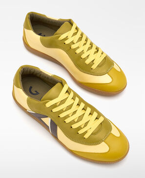 Zapatilla piel y ante maxi logo