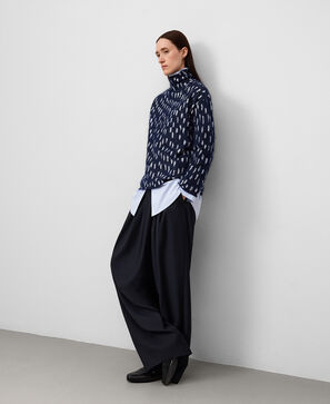 Jersey estampado punto jacquard mujer