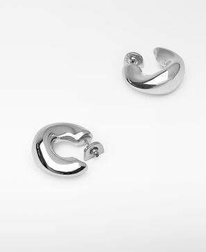 Créoles métalliques irrégulières pour femme