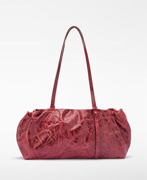 Doce crackled leather maxi shoulder bag
