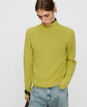 Jersey de corte relaxado com luva de tric&ocirc; integrada