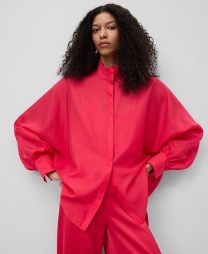 Camisa amplia semitransparente mujer