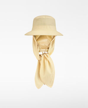 Bucket hat with removable scarf