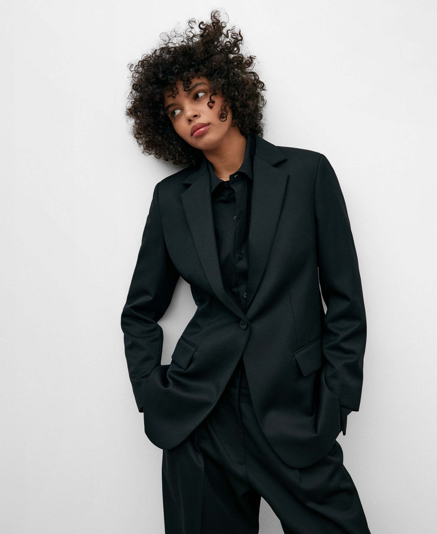 Blazer cintré noir best sale femme
