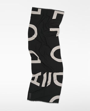 Jacquard maxi logo scarf